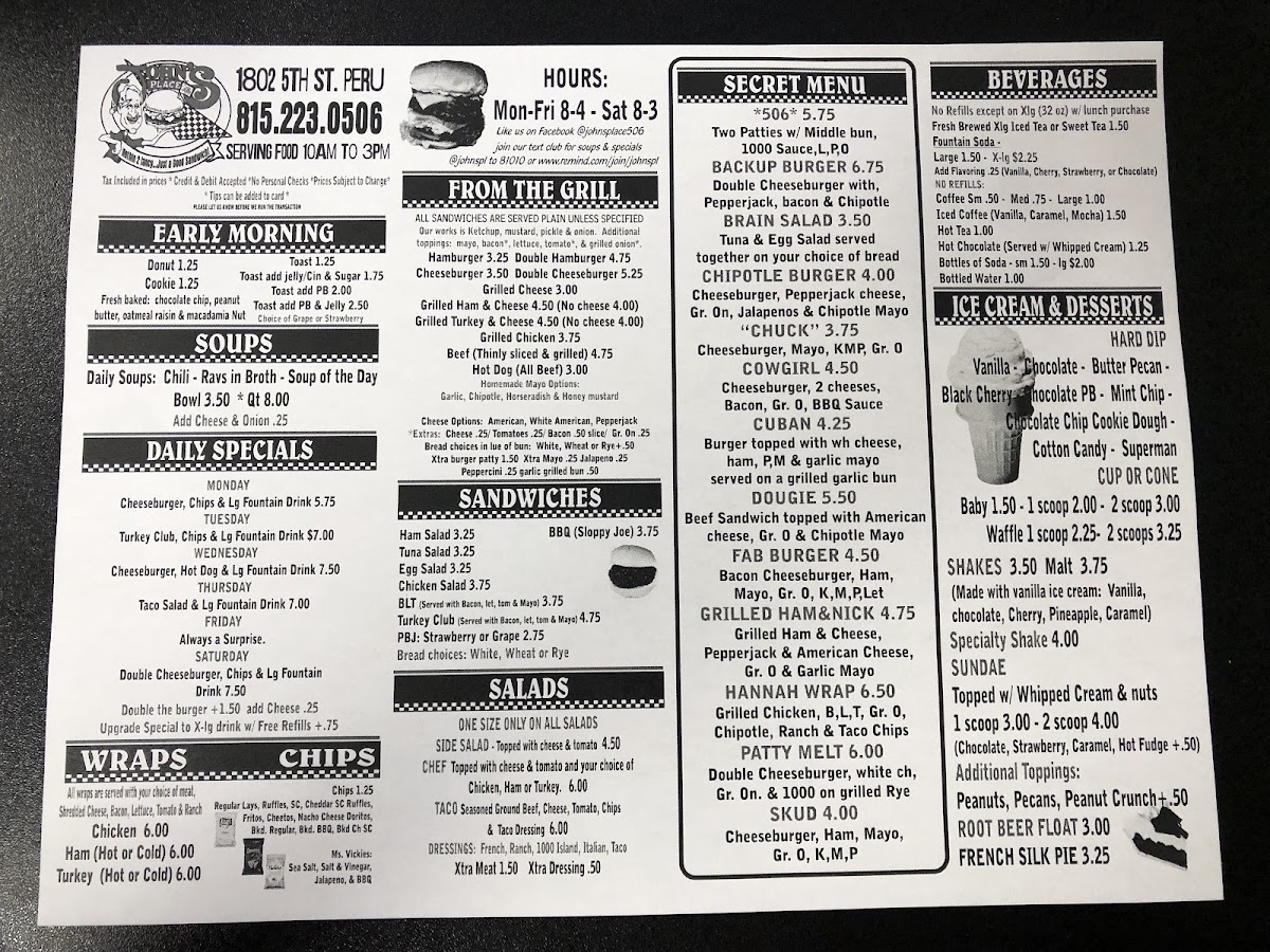 Menu John's Place-5
